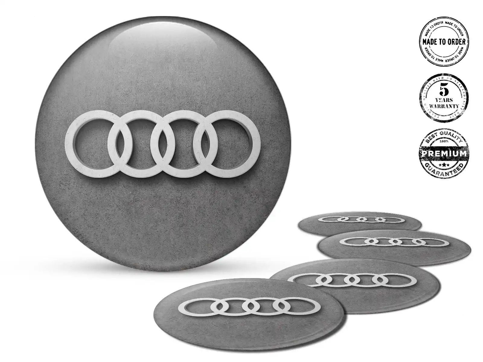 Audi Emblema Bombado Versión Pegatina de Aro Auto